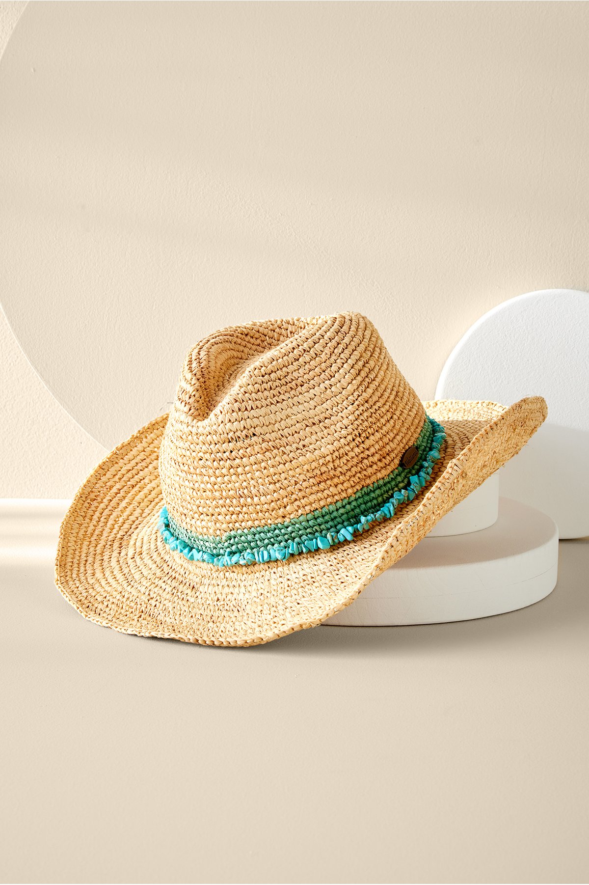 Women's Tahitian Cowboy Hat by Soft Surroundings, in Turquoise size One Size