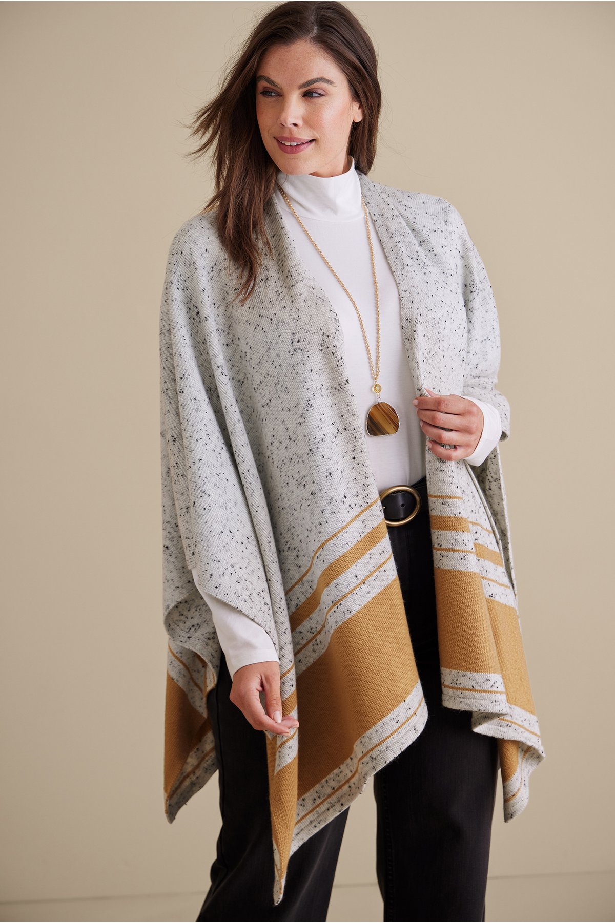 Leonie Wrap - Comfy Sweater Knit Wrap | Soft Surroundings
