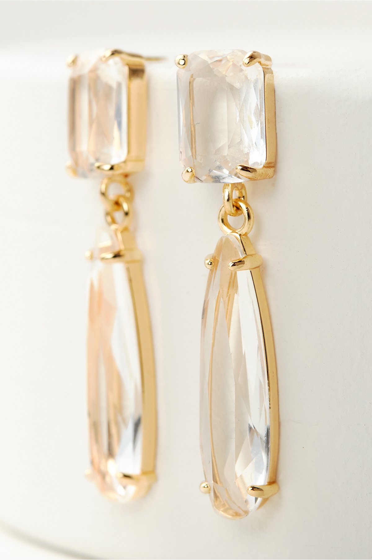 Mira Crystal Drop Earring by Soft Surroundings, in Clear size One Size
