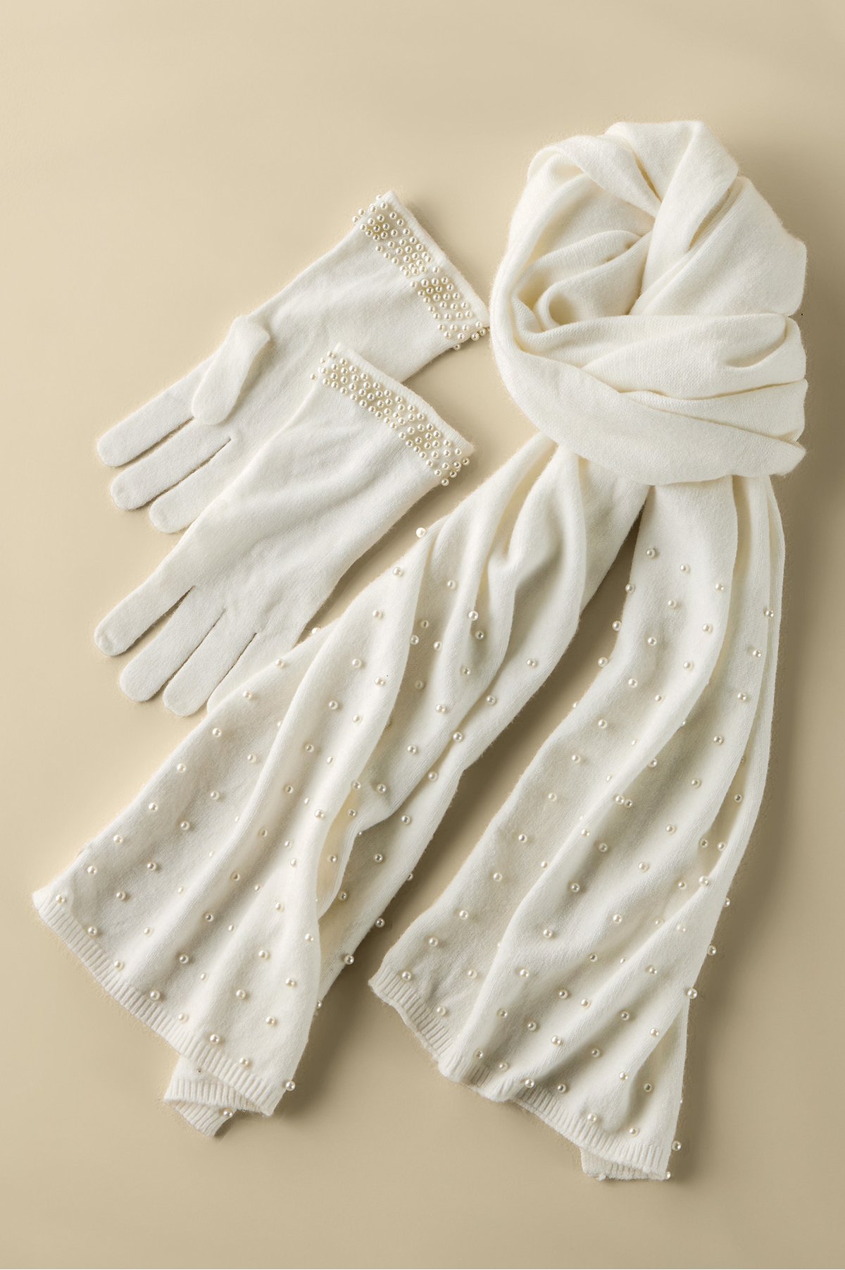 Perla Scarf & Glove Set by Soft Surroundings, in W...