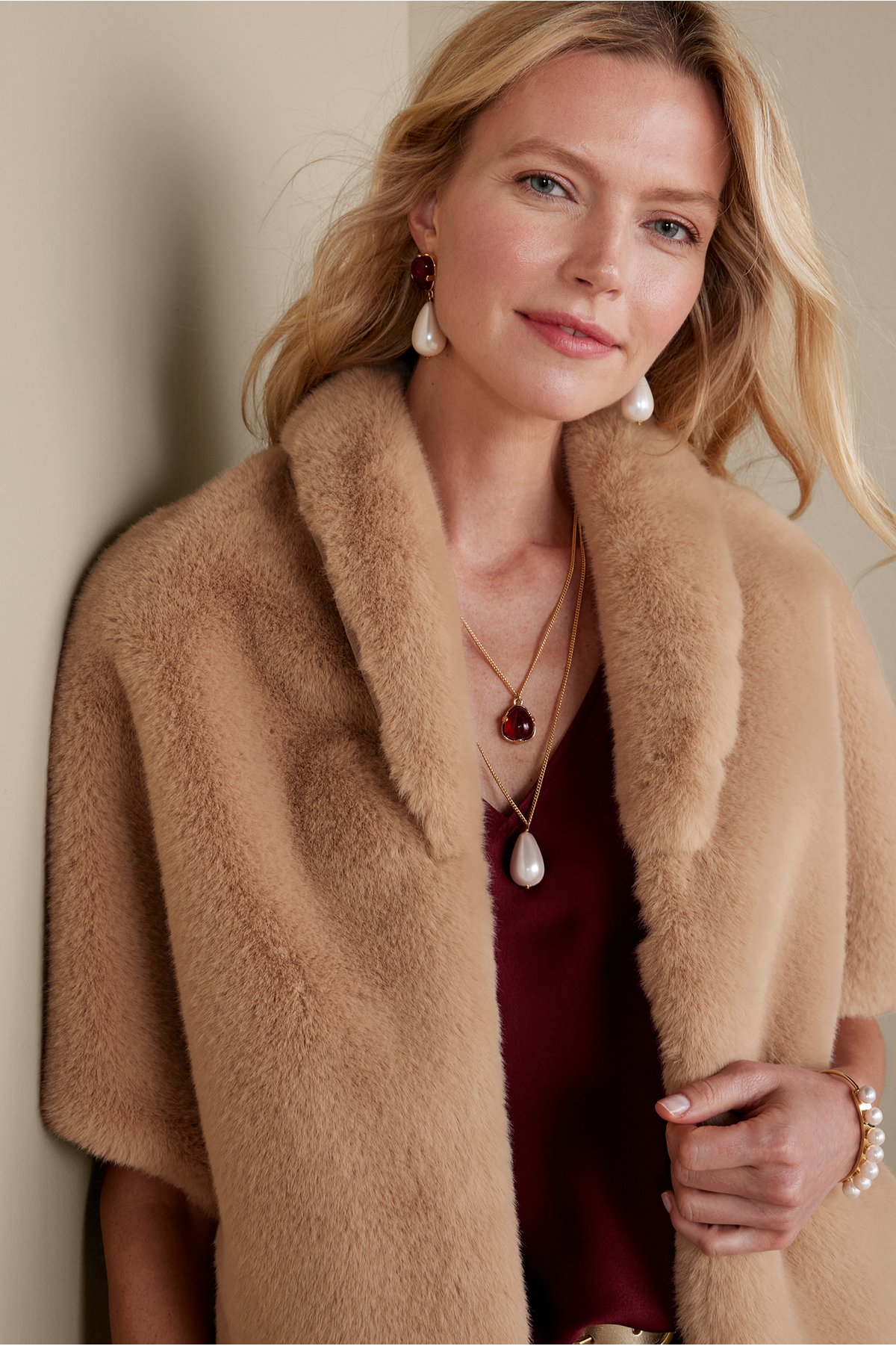 Anastasia Faux Fur Capelet Soft Surroundings