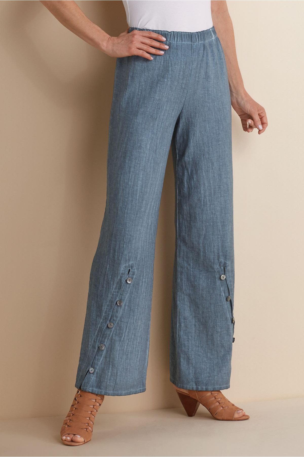 just like knit denim jogger pants