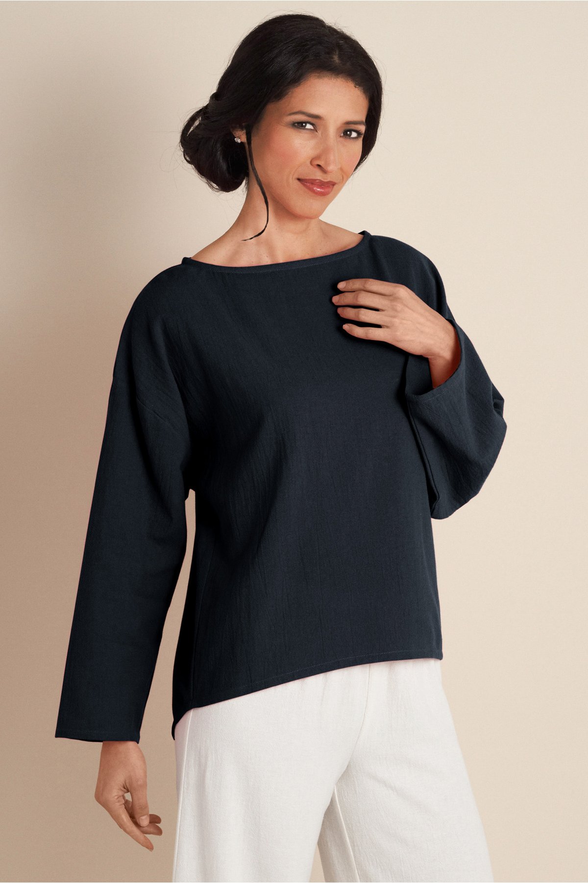 Gauze Pullover - Gauze Top, Women's Gauze Top | Soft Surroundings Outlet