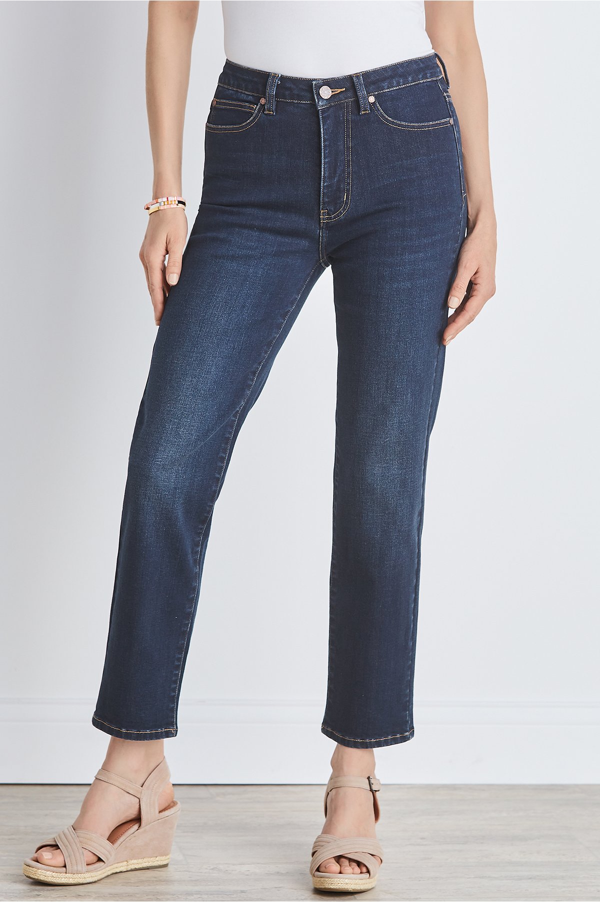 Petites The Ultimate Straight Cropped Jeans | Soft Surroundings