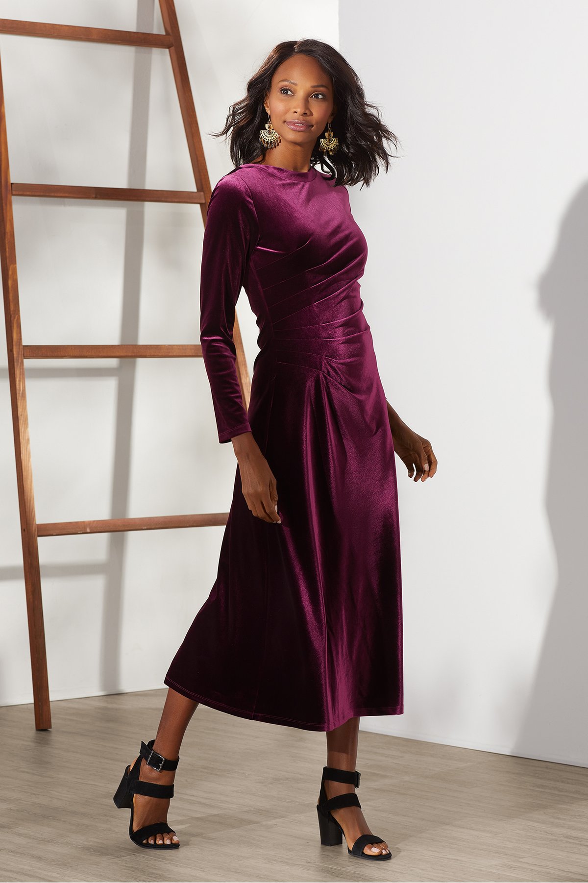 Petites Lisabetta Velvet Dress | Soft Surroundings Outlet