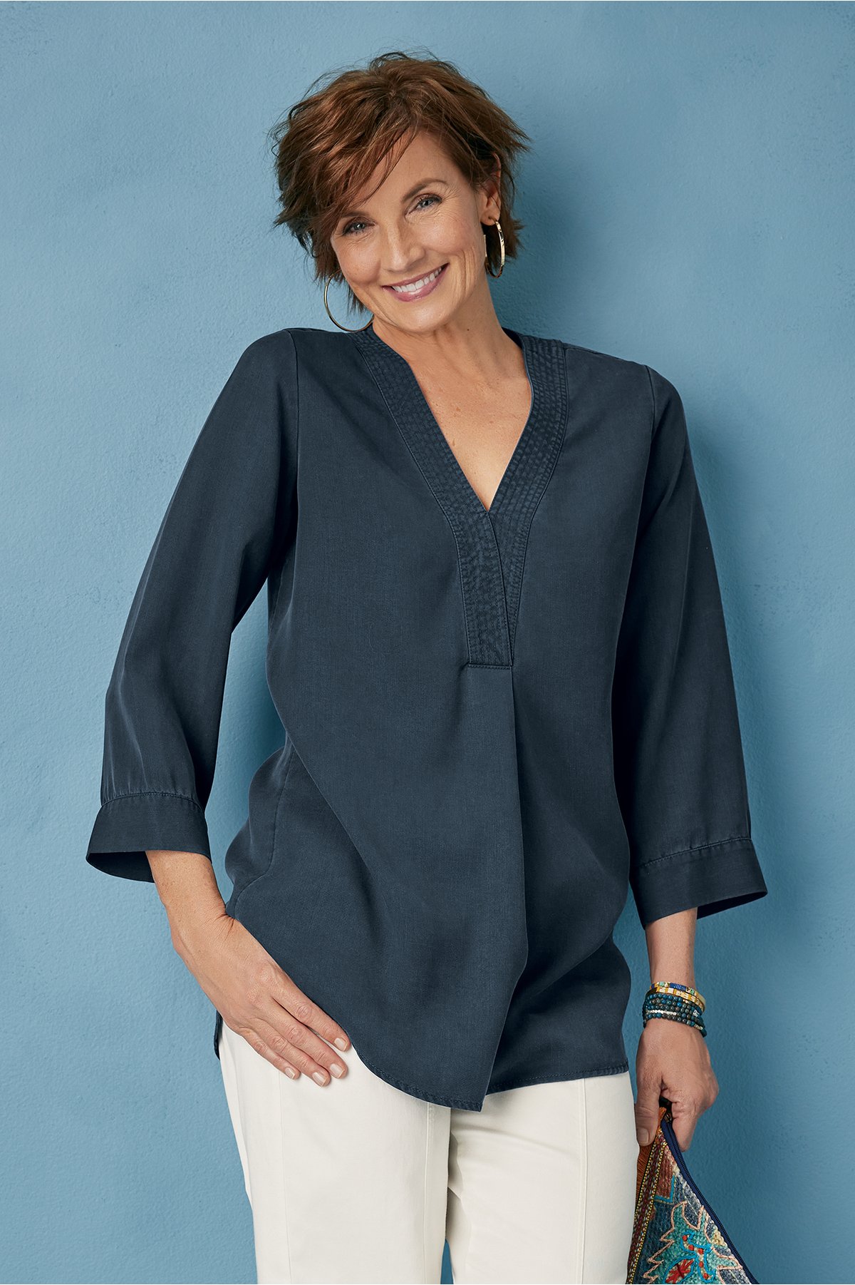 Piper Top 3 4 Sleeve Tunic Soft Surroundings