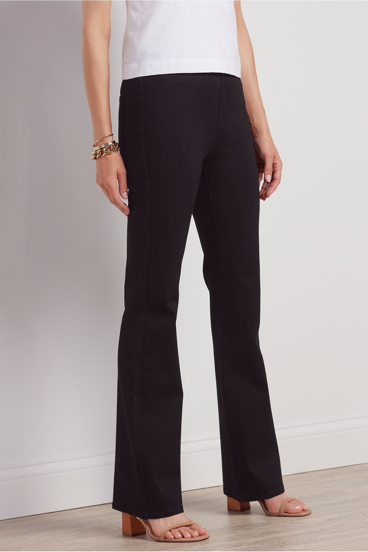black bootcut sweatpants
