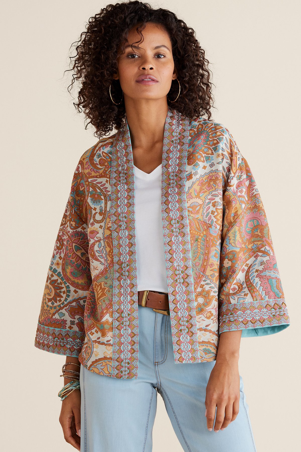 Verrado Jacket - Vibrant Paisley Print Jacket | Soft Surroundings