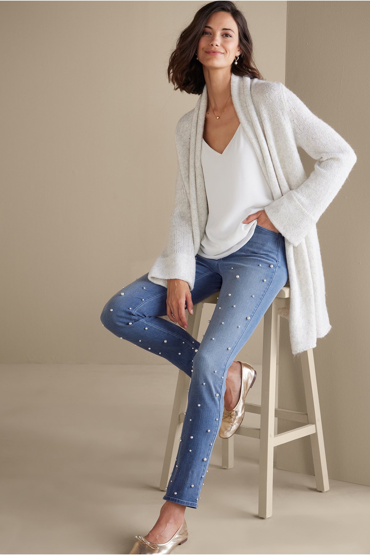 Women's Ultimate Denim Pearl Straight Leg Jeans by...