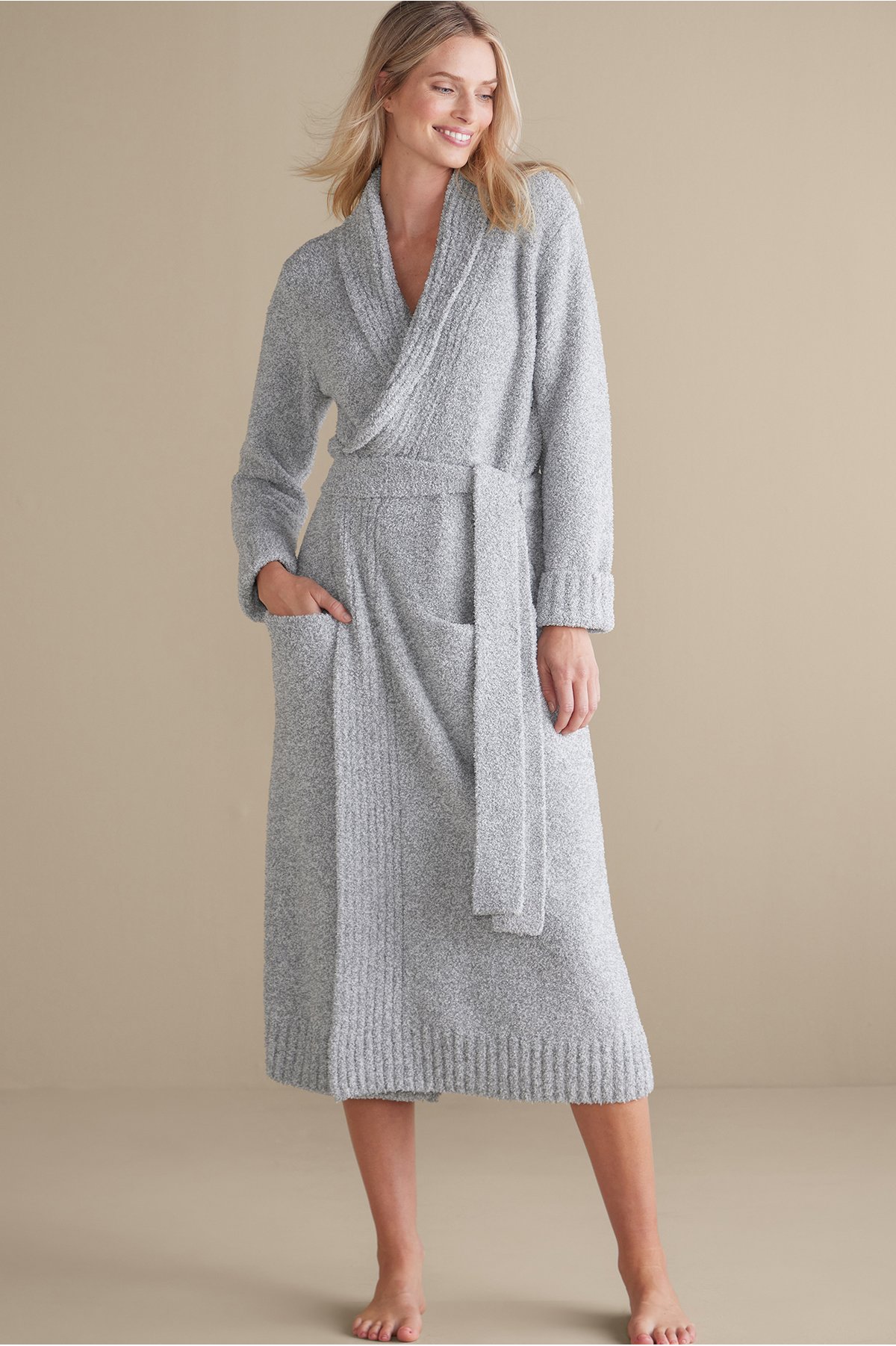 Women's Petites Orabella Robe by Soft Surroundings, in Grey Marle size PXS (2-4)