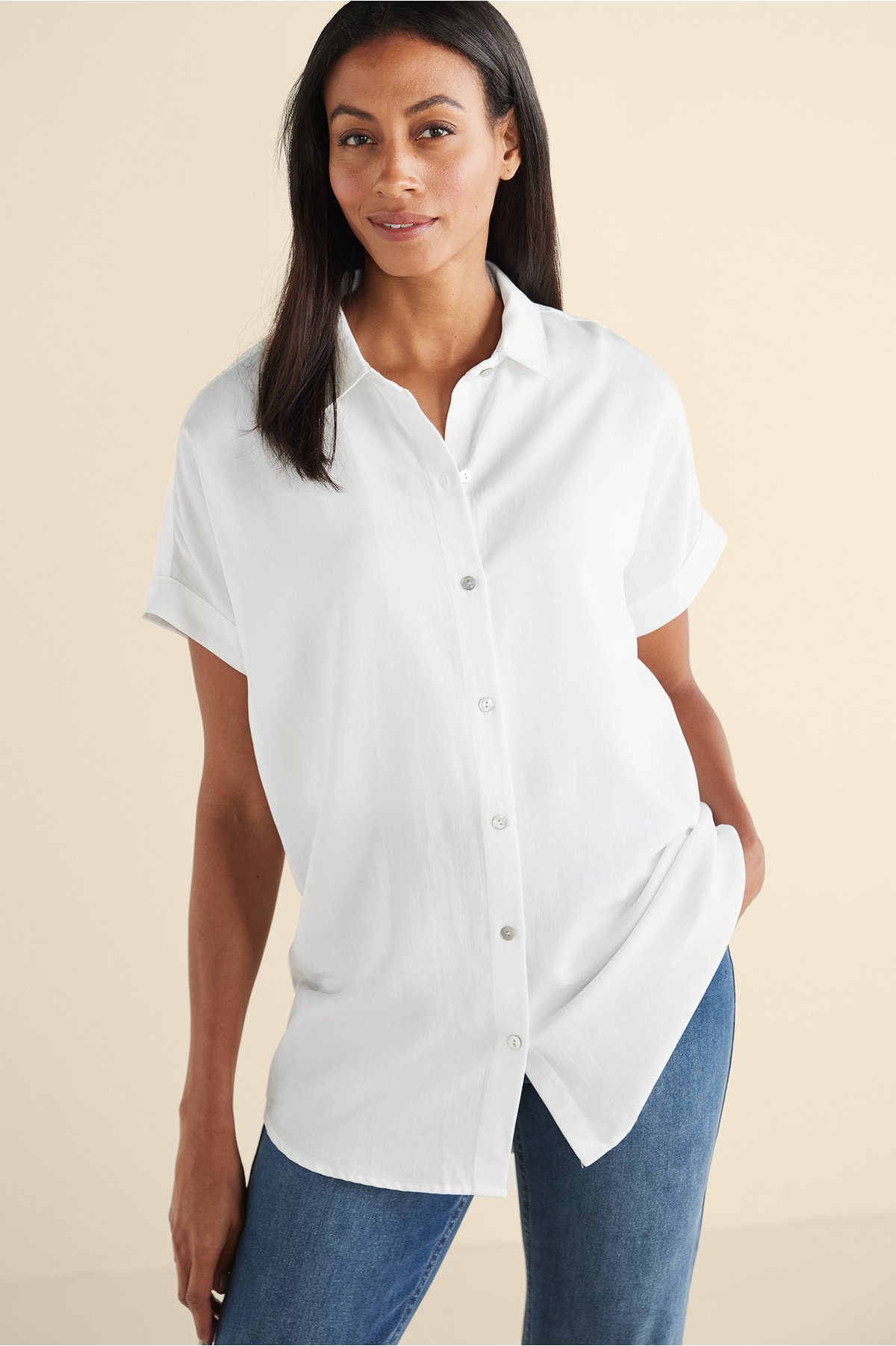 Je Veux Tencel™ Shirt - Boyfriend Tencel Shirt | Soft Surroundings
