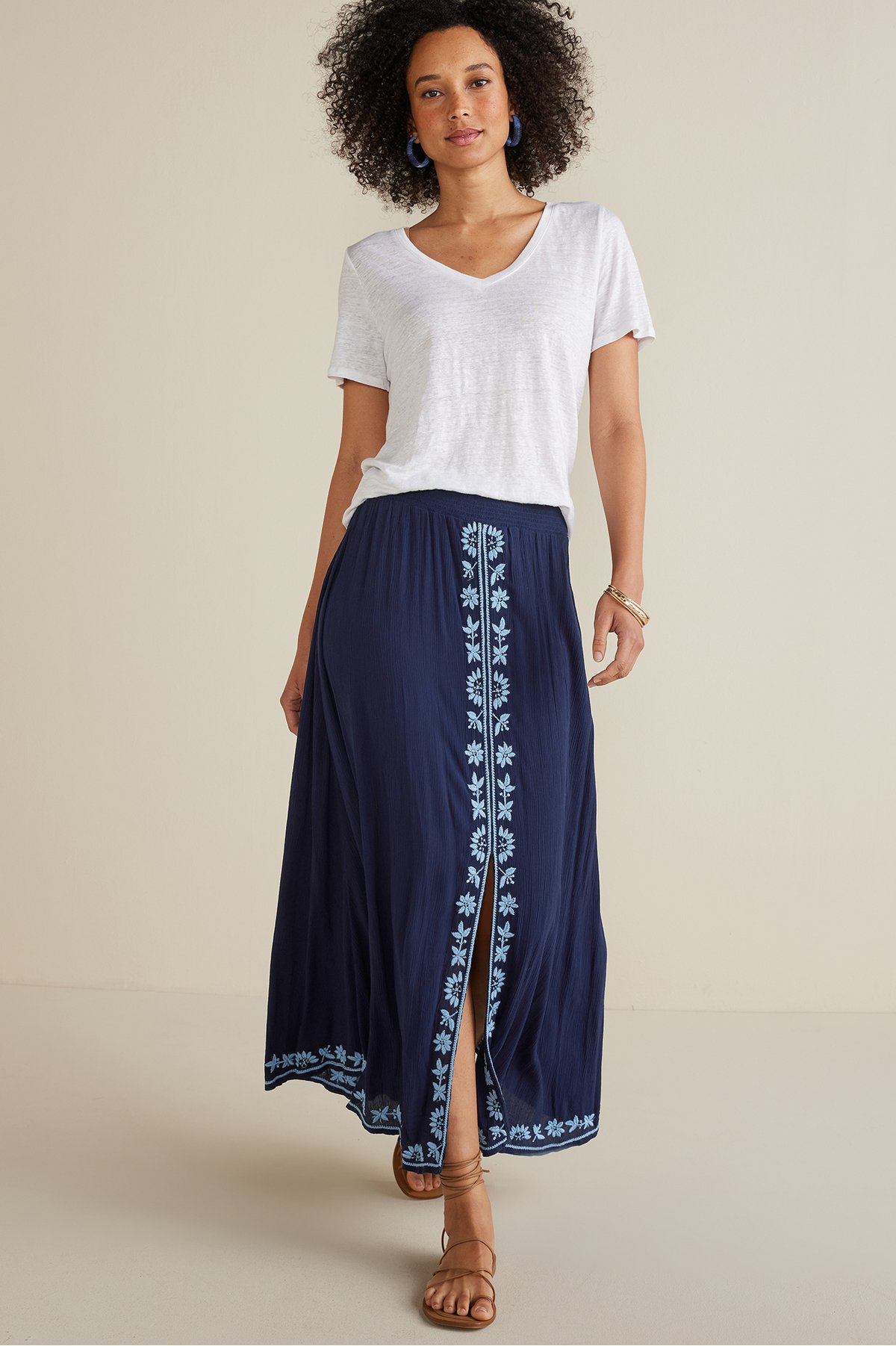 Adele Gauze Maxi Skirt Flowy Gauze Maxi Skirt Soft Surroundings