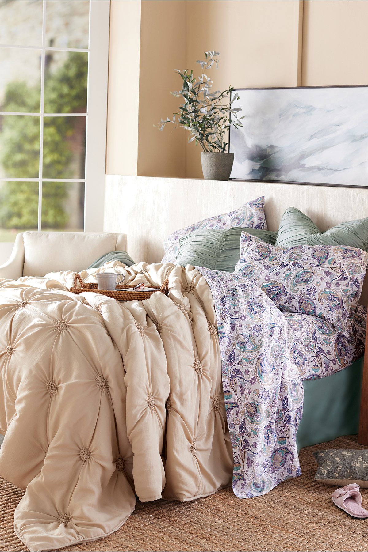 Lombardi Smocked Coverlet Soft Surroundings