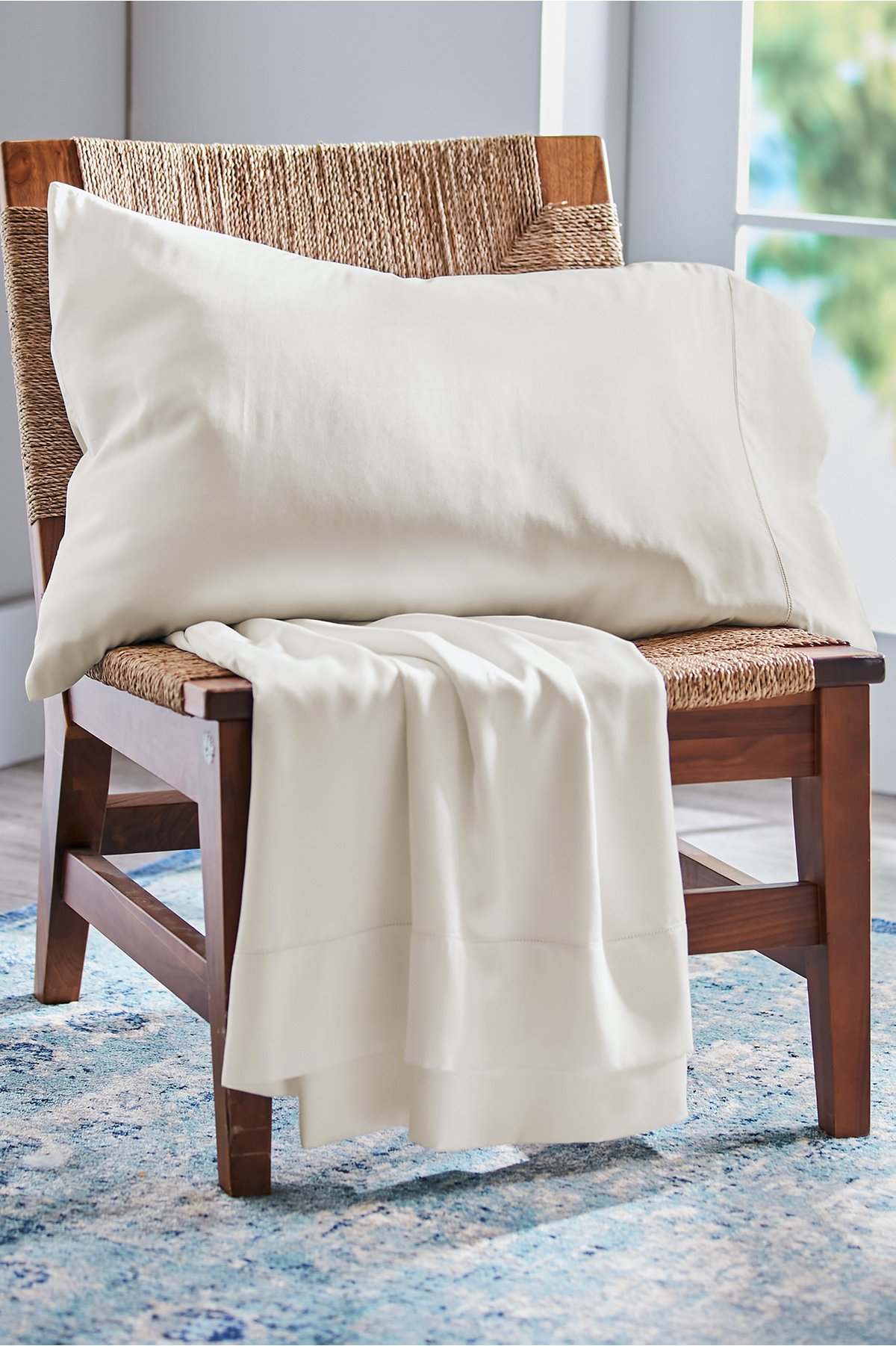 Blissful Bamboo Sheet Set by Soft Surroundings, in Ivory size Queen