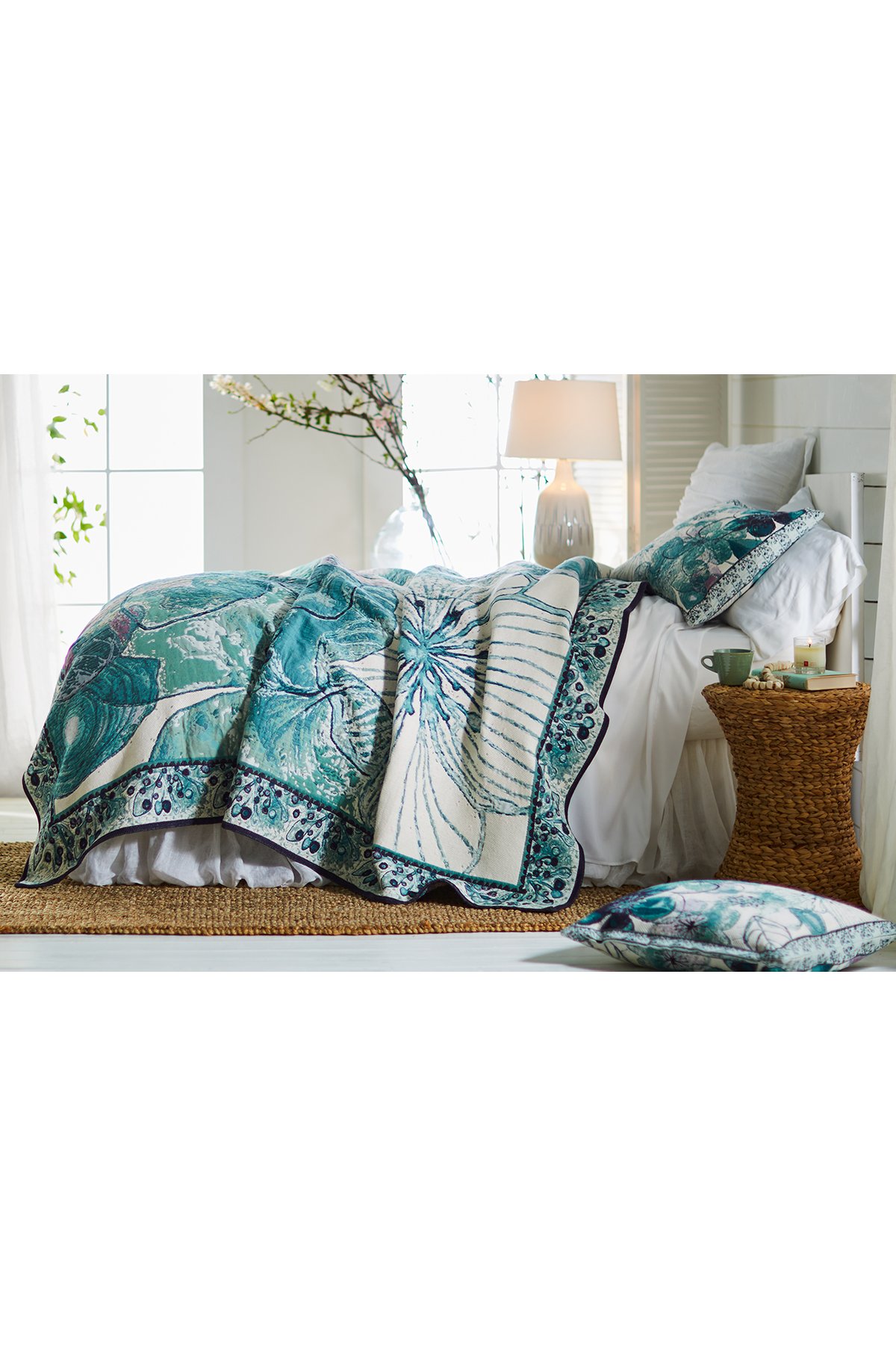 Efflorescence Tapestry Coverlet Bold Floral Coverlet Soft Surroundings