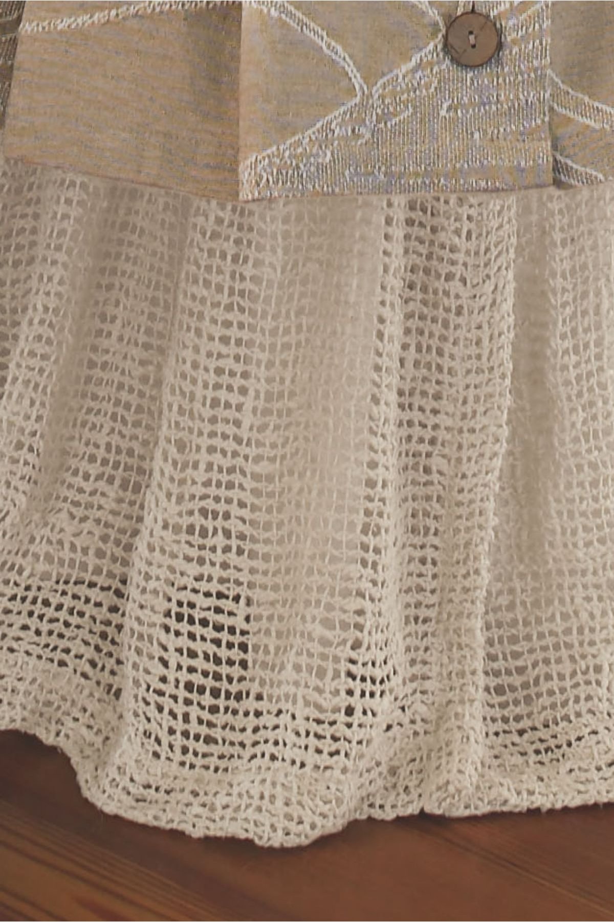 Raw Silk Woven Bedskirt Open Weave Silk Bedskirt Soft Surroundings