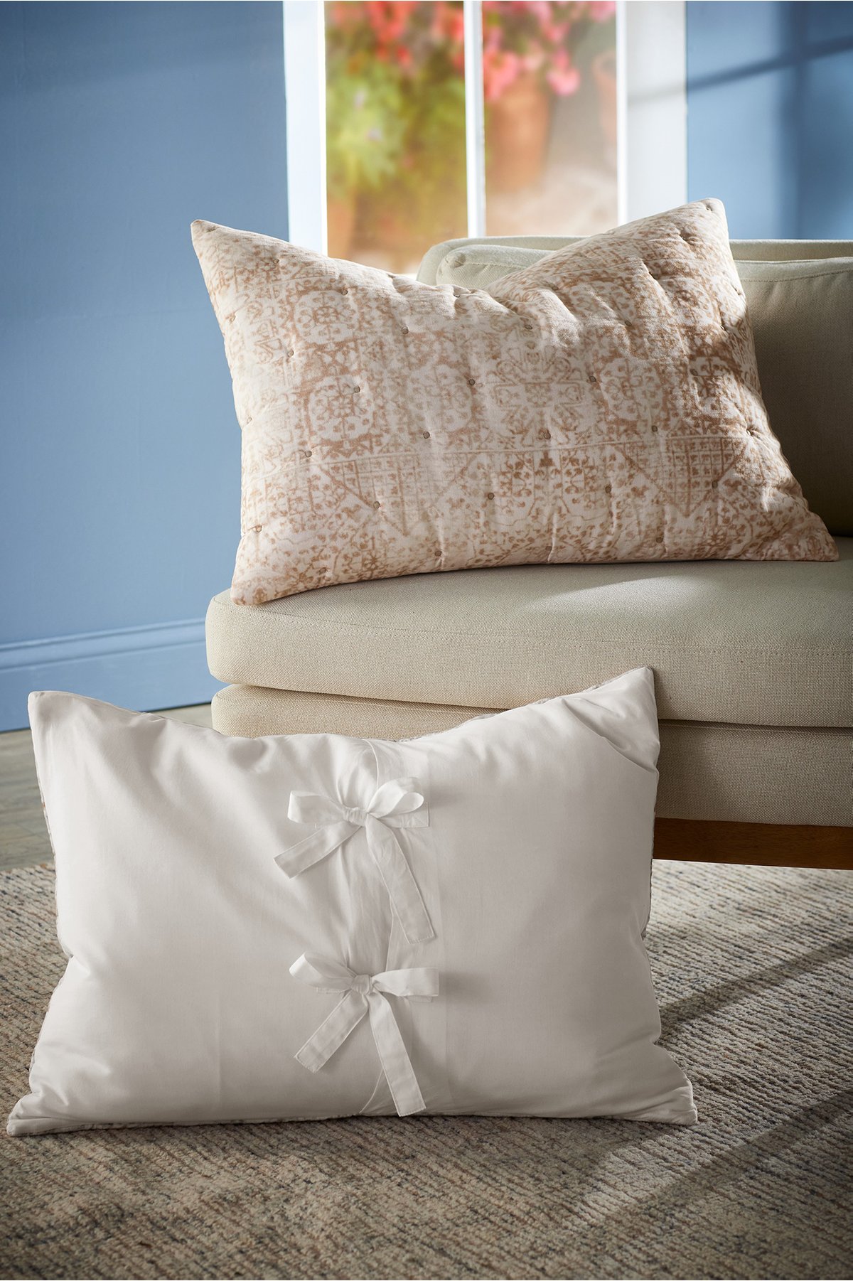 Cypres Kilim Bed Sham Quilted Tufting Sham Soft Surroundings