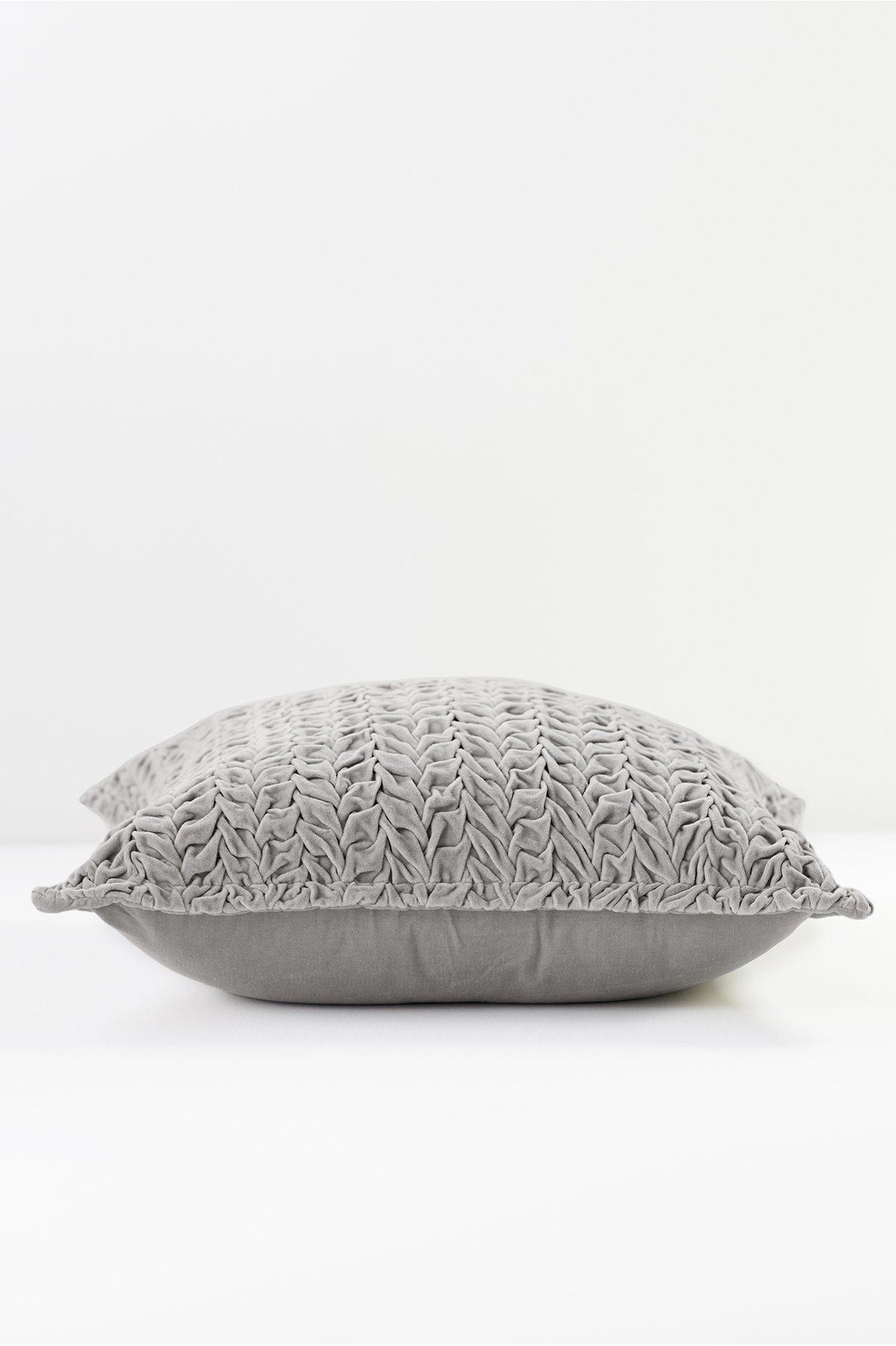 Trenza Square Pillow by Soft Surroundings, in Grey