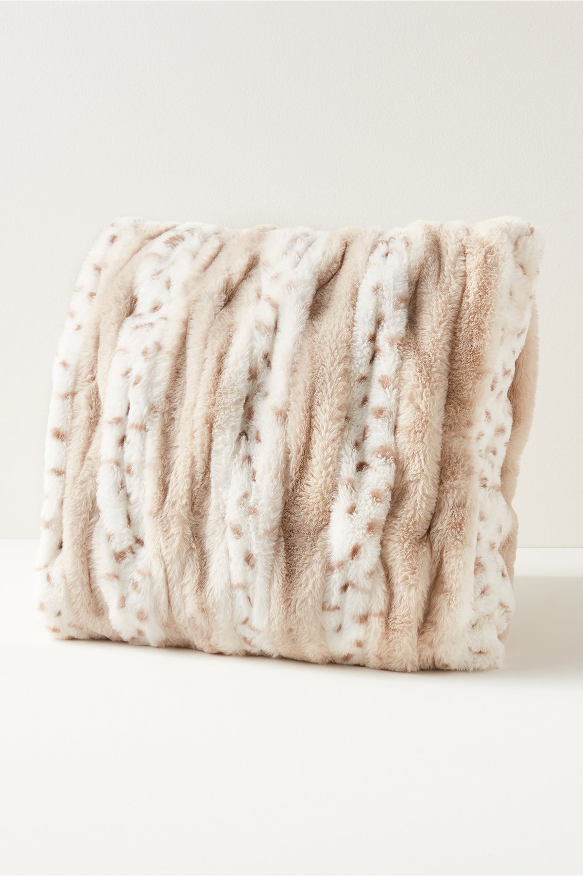 La Parisienne Faux Fur Pillow by Soft Surroundings, in Snow Leopard