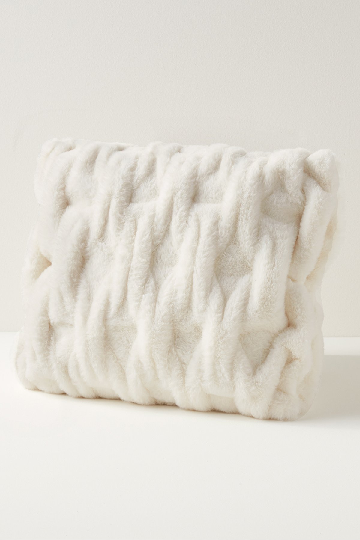 La Parisienne Faux Fur Pillow by Soft Surroundings, in Ivory