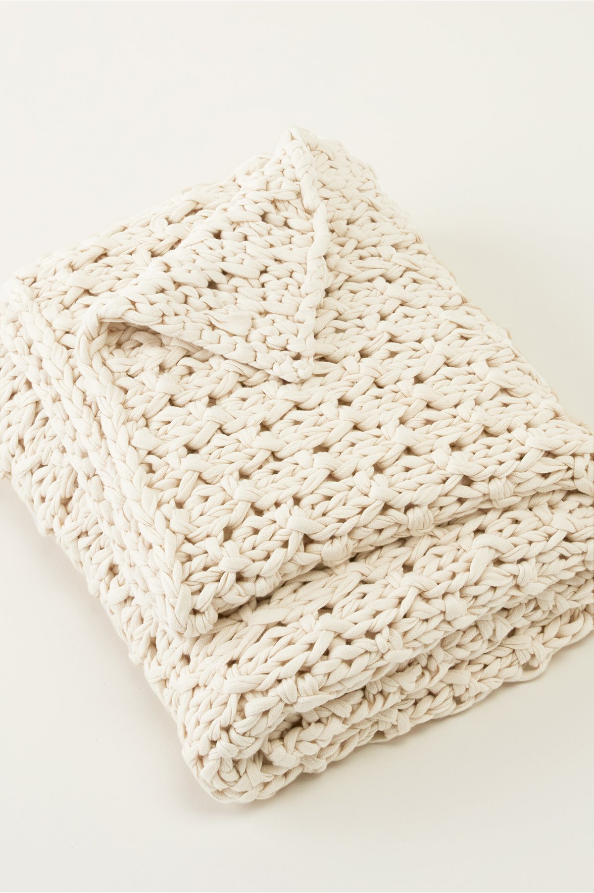 Kali Knit Throw Blanket by Soft Surroundings, in Ivory