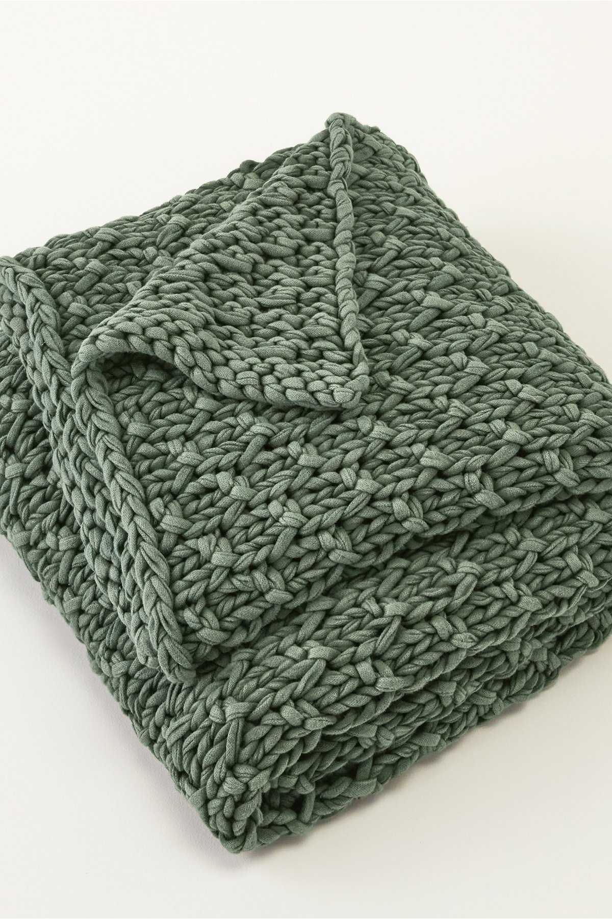 Kali Knit Throw Blanket by Soft Surroundings, in Kale