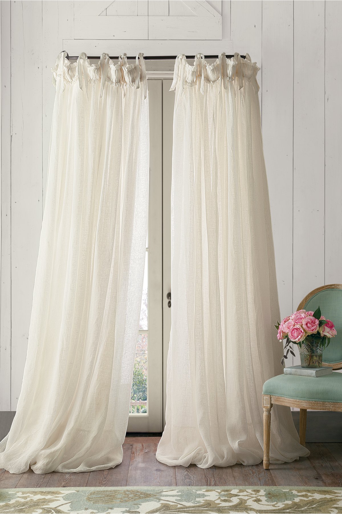 Linen Balloon Drapery Panel Linen Drapes Soft Surroundings