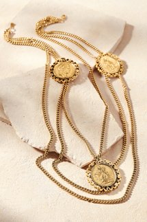 Roman Layered Coin Necklace
