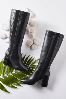 Brandy Croc Knee High Boot