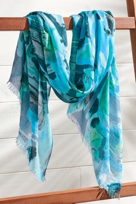 Painted Abstract Scarf