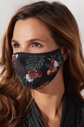 Floral Sequin Non-Medical Mask
