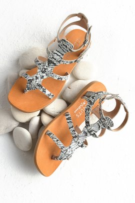 Exotic Print Flat Sandal