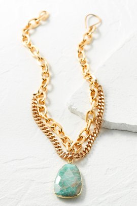 Amazonite Mixed Chain Necklace