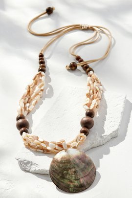 Rosaline Shell & Bead Necklace