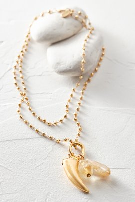 Citrine Convertible Pendant Necklace