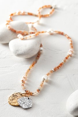Ginger Mixed Bead Necklace