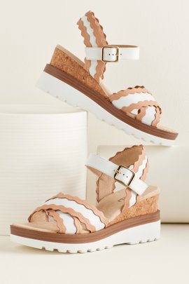 VANELi Codie Scalloped Wedge Sandal