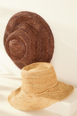 Marisol Packable Raffia Hat