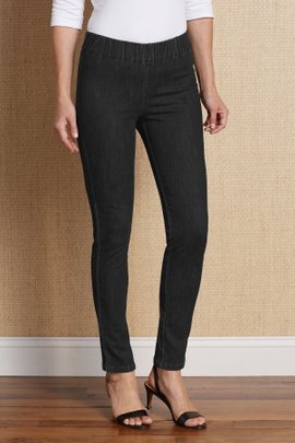 soft surroundings pull on jeans