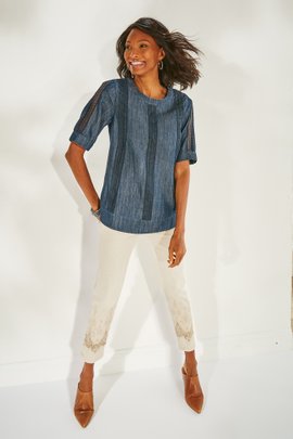 Talls The Ultimate Denim Lace-Hem Jeans