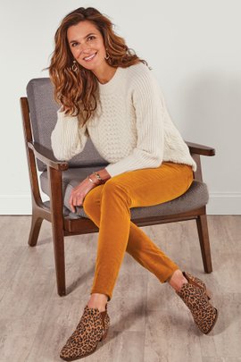 Corduroy High-Rise Skinny Pants