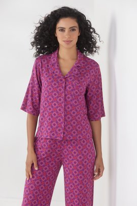 Women Women Blissful Bamboo Dreaming Violet Top