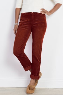 Women Corduroy Girlfriend Pants