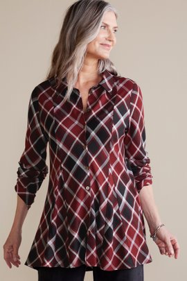 Joelle Plaid Tunic