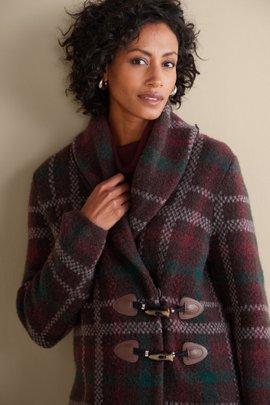 Aspen Plaid Sweater Coat