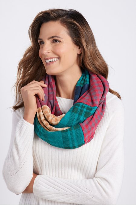 Paramour Plaid Patchwork Infinity Scarf