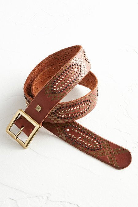 Embellished Leather Belt
