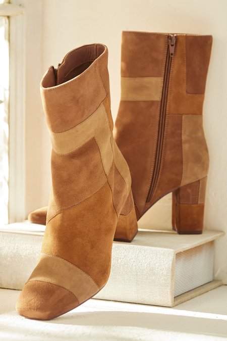 Suede Patchwork Boot