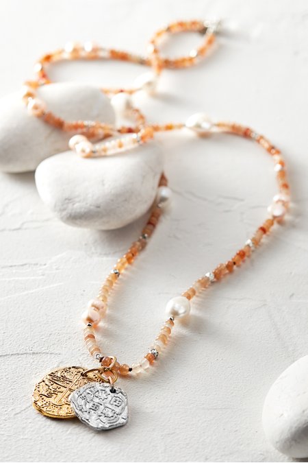 Ginger Mixed Bead Necklace