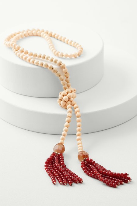 Amina Tassel Lariat Necklace